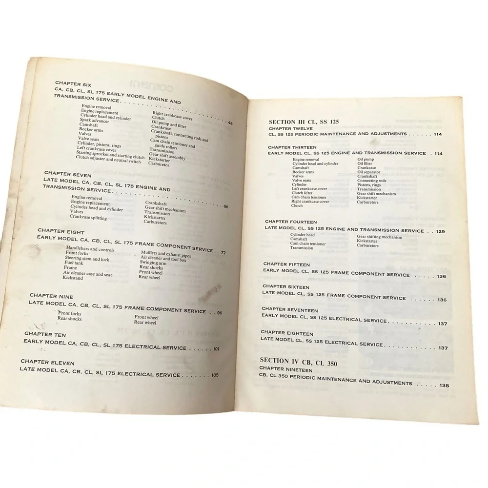 Vintage Honda Service Repair Handbook All 750 Models 1969-1971